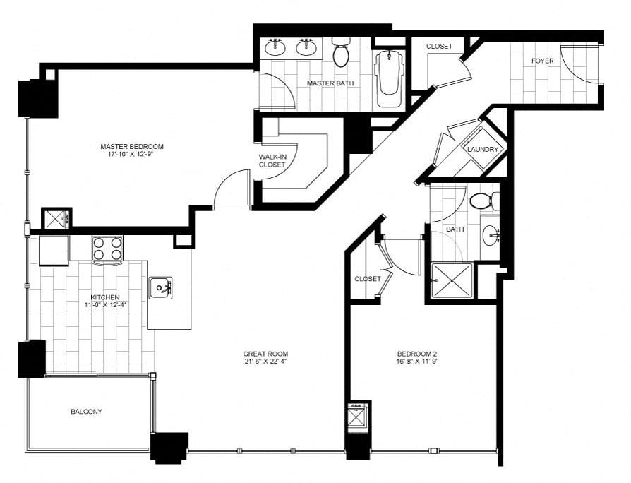 Two Bedroom 07 Floorplan Image